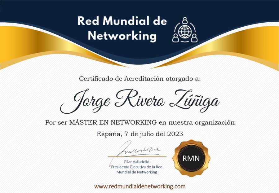 Certificado de Acreditación de Jorge Rivero
